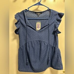 Steve Madden Blue Women's Top Size Small NWT